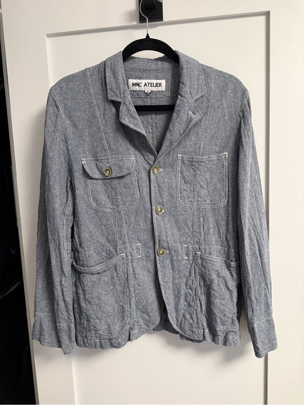 MNC Atelier Grey/ Blue Linen Jacket